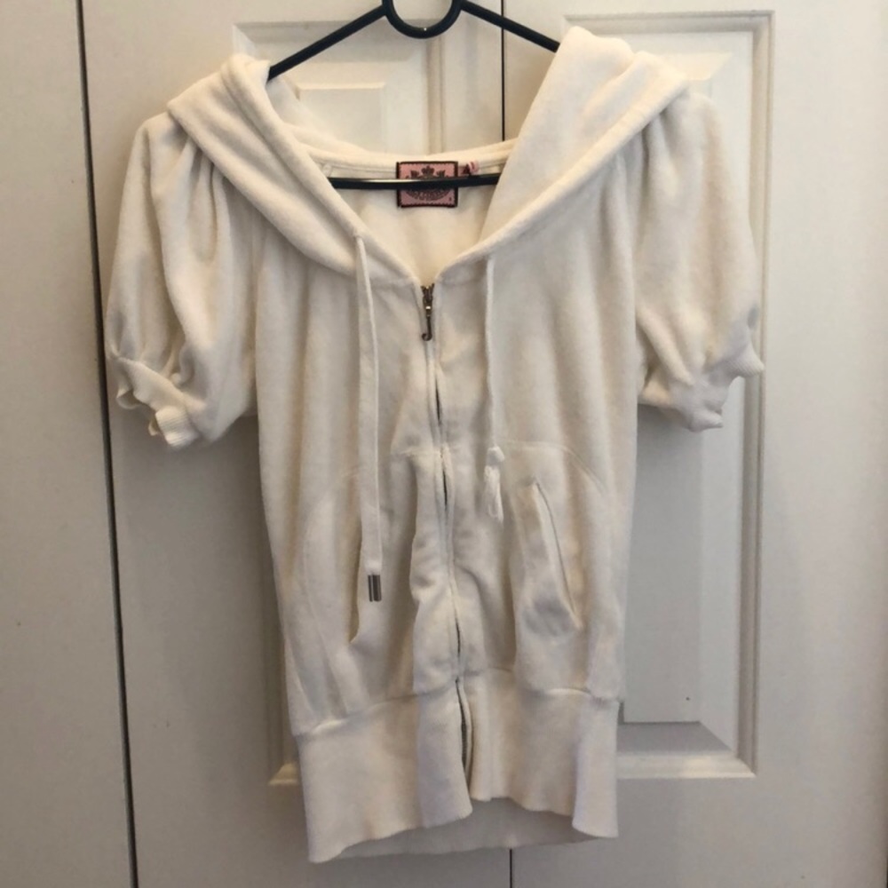 Juicy Couture white terry sweatshirt
